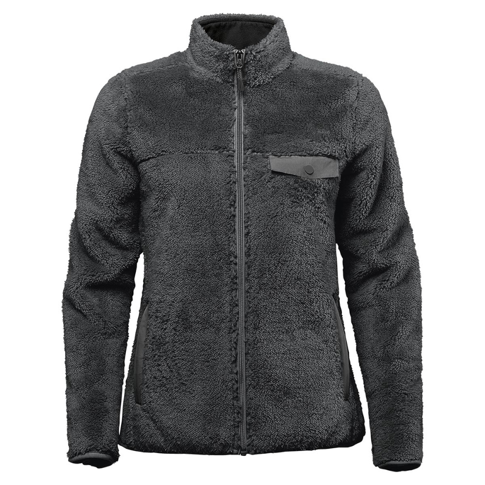 DLX-1W-Black Women's Bergen Sherpa Fleece Jacket - Image 1