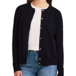 Denver Hayes Women's Everyday Cotton Short Button-Up Cardigan