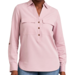 Denver Hayes Women's Long Sleeve Tencel Pullover Utility Shirt - Image 3