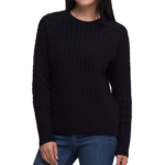 Denver Hayes Women's L/S Micro Cable Crewneck Sweater