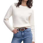 Denver Hayes Women's L/S Micro Cable Crewneck Sweater - Image 4